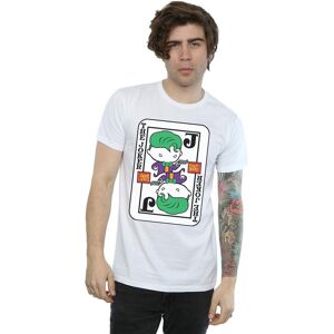 DC Comics Men's Chibi Joker Playing Card T-Shirt in White Size: Small White S DC Comics Men's Chibi Joker Playing Card T-Shirt in White Size: Small White S