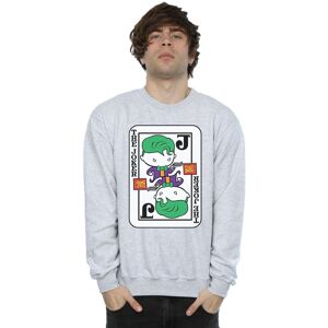 DC Comics Men's Chibi Joker Playing Card Sweatshirt in Grey Size: 2XL Grey 2XL DC Comics Men's Chibi Joker Playing Card Sweatshirt in Grey Size: 2XL Grey 2XL