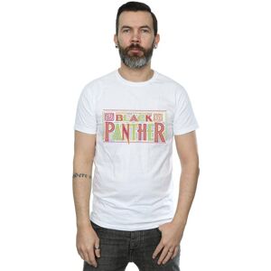 Marvel Men's Black Panther Tribal Logo T-Shirt in White Size: Large White L Marvel Men's Black Panther Tribal Logo T-Shirt in White Size: Large White L