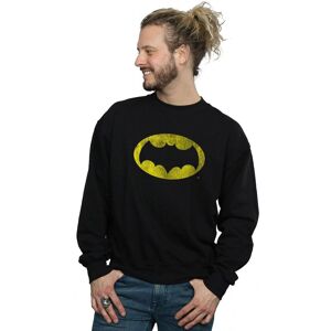 DC Comics Men's Batman TV Series Distressed Logo Sweatshirt in Black Size: Small Black S DC Comics Men's Batman TV Series Distressed Logo Sweatshirt in Black Size: Small Black S