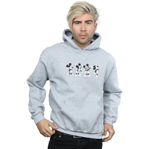Disney Men's Mickey Mouse Four Emotions Hoodie in Grey Size: Small Grey S Disney Men's Mickey Mouse Four Emotions Hoodie in Grey Size: Small Grey S
