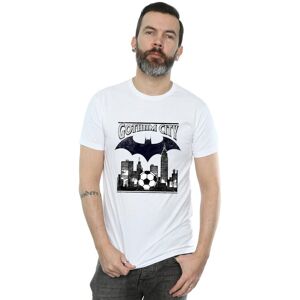 DC Comics Men's Batman Football Gotham City T-Shirt in White Size: Medium White M DC Comics Men's Batman Football Gotham City T-Shirt in White Size: Medium White M