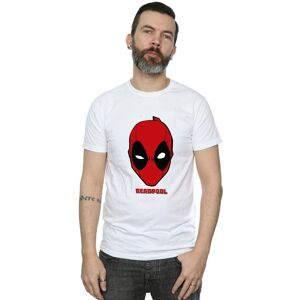 Marvel Men's Deadpool Mask T-Shirt in White Size: Large White L Marvel Men's Deadpool Mask T-Shirt in White Size: Large White L
