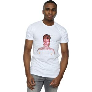 David Bowie Men's Aladdin Sane Version T-Shirt in White Size: Medium White M David Bowie Men's Aladdin Sane Version T-Shirt in White Size: Medium White M