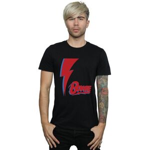 David Bowie Men's Red Bolt T-Shirt in Black Size: XL Black XL David Bowie Men's Red Bolt T-Shirt in Black Size: XL Black XL