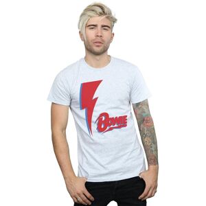 David Bowie Men's Red Bolt T-Shirt in Grey Size: Medium Grey M David Bowie Men's Red Bolt T-Shirt in Grey Size: Medium Grey M