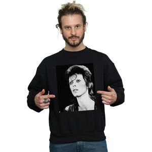 David Bowie Men's Ziggy Looking Sweatshirt in Black Size: XL Black XL David Bowie Men's Ziggy Looking Sweatshirt in Black Size: XL Black XL