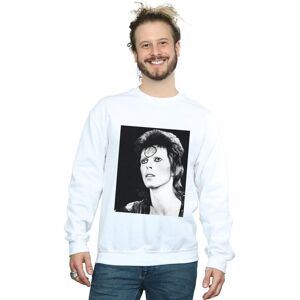 David Bowie Men's Ziggy Looking Sweatshirt in White Size: XL White XL David Bowie Men's Ziggy Looking Sweatshirt in White Size: XL White XL