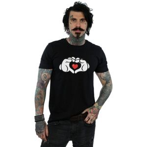 Disney Men's Mickey Mouse Heart Hands T-Shirt in Black Size: 5XL Black 5XL Disney Men's Mickey Mouse Heart Hands T-Shirt in Black Size: 5XL Black 5XL