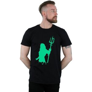 DC Comics Men's Aquaman Aqua Silhouette T-Shirt in Black Size: Medium Black M DC Comics Men's Aquaman Aqua Silhouette T-Shirt in Black Size: Medium Black M