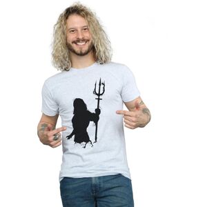 DC Comics Men's Aquaman Mono Silhouette T-Shirt in Grey Size: Large Grey L DC Comics Men's Aquaman Mono Silhouette T-Shirt in Grey Size: Large Grey L