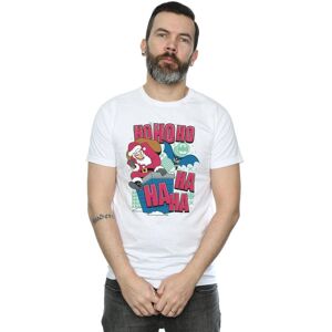 DC Comics Men's Batman & Joker Ha Ha Ha Ho Ho Ho T-Shirt in White Size: Medium White M DC Comics Men's Batman & Joker Ha Ha Ha Ho Ho Ho T-Shirt in White Size: Medium White M