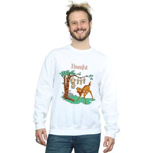 Disney Men's Bambi Tilted Up Sweatshirt in White Size: XL White XL Disney Men's Bambi Tilted Up Sweatshirt in White Size: XL White XL
