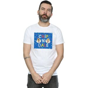 Disney Men's Chip N Dale Blue Frame T-Shirt in White Size: 5XL White 5XL Disney Men's Chip N Dale Blue Frame T-Shirt in White Size: 5XL White 5XL
