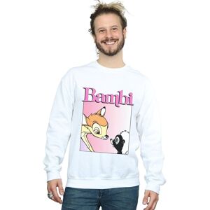 Disney Men's Bambi Nice To Meet You Sweatshirt in White Size: 4XL White 4XL Disney Men's Bambi Nice To Meet You Sweatshirt in White Size: 4XL White 4XL