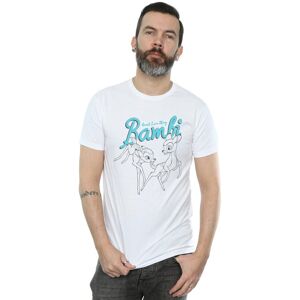 Disney Men's Bambi Great Love Story T-Shirt in White Size: Large White L Disney Men's Bambi Great Love Story T-Shirt in White Size: Large White L