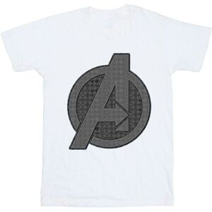 Avengers Endgame Men's Iconic Logo Cotton T-Shirt in White Size: 5XL White 5XL Avengers Endgame Men's Iconic Logo Cotton T-Shirt in White Size: 5XL White 5XL