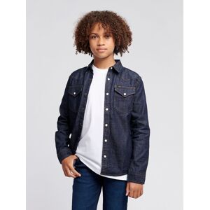 Lee Men's Western Shirt Dark Wash in Dark Indigo Size: 14-15 Years Dark Indigo 14-15 Years Lee Men's Western Shirt Dark Wash in Dark Indigo Size: 14-15 Years Dark Indigo 14-15 Years