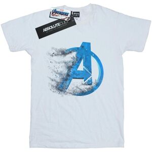 Avengers Endgame Men's Dusted Cotton Logo T-Shirt in White Size: 2XL White 2XL Avengers Endgame Men's Dusted Cotton Logo T-Shirt in White Size: 2XL White 2XL