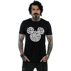Disney Men's Mickey Mouse Head Of Hands T-Shirt in Black Size: 5XL Black 5XL Disney Men's Mickey Mouse Head Of Hands T-Shirt in Black Size: 5XL Black 5XL