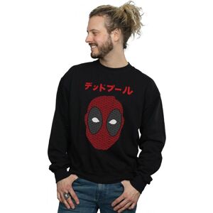 Marvel Men's Deadpool Seigaiha Head Sweatshirt in Black Size: 5XL Black 5XL Marvel Men's Deadpool Seigaiha Head Sweatshirt in Black Size: 5XL Black 5XL