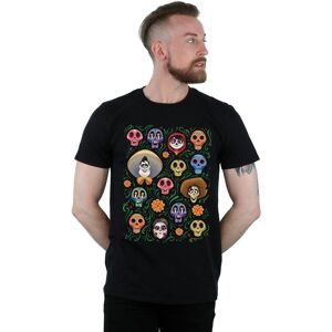 Disney Men's Coco Heads Pattern T-Shirt in Black Size: 3XL Black 3XL Disney Men's Coco Heads Pattern T-Shirt in Black Size: 3XL Black 3XL