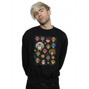 Disney Men's Coco Heads Pattern Sweatshirt in Black Size: 4XL Black 4XL Disney Men's Coco Heads Pattern Sweatshirt in Black Size: 4XL Black 4XL