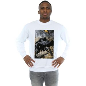 DC Comics Men's Batman Night Gotham City Sweatshirt in White Size: 4XL White 4XL DC Comics Men's Batman Night Gotham City Sweatshirt in White Size: 4XL White 4XL