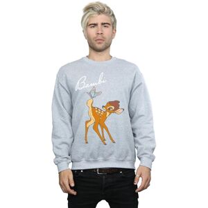Disney Men's Bambi Butterfly Tail Sweatshirt in Grey Size: 2XL Grey 2XL Disney Men's Bambi Butterfly Tail Sweatshirt in Grey Size: 2XL Grey 2XL