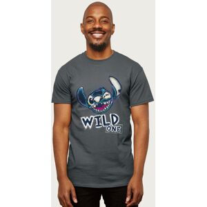 Disney Men's Lilo & Stitch Experiment 626 Wild One T-Shirt in Dark Grey Size: Small Dark Grey S Disney Men's Lilo & Stitch Experiment 626 Wild One T-Shirt in Dark Grey Size: Small Dark Grey S