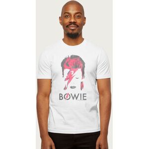 David Bowie Men's Aladdin Sane Album Cover T-Shirt in White Size: XL White XL David Bowie Men's Aladdin Sane Album Cover T-Shirt in White Size: XL White XL