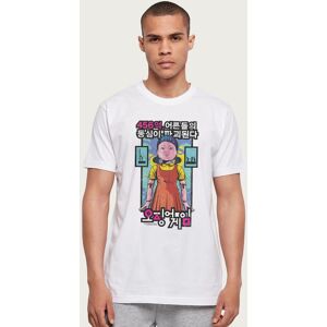 Squid Game Men's Red Light Green Light Doll 456 Billion T-Shirt in White Size: Large White L Squid Game Men's Red Light Green Light Doll 456 Billion T-Shirt in White Size: Large White L