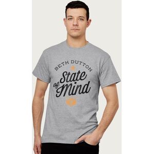 Yellowstone Men's Beth Dutton State Of Mind T-Shirt in Mid Grey Size: Medium Mid Grey M Yellowstone Men's Beth Dutton State Of Mind T-Shirt in Mid Grey Size: Medium Mid Grey M