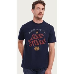 Yellowstone Men's State Of Mind Beth Dutton Red T-Shirt in Navy Size: 2XL Navy 2XL Yellowstone Men's State Of Mind Beth Dutton Red T-Shirt in Navy Size: 2XL Navy 2XL