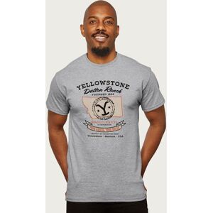 Yellowstone Men's 6th Generation Dutton Ranch T-Shirt in Mid Grey Size: Small Mid Grey S Yellowstone Men's 6th Generation Dutton Ranch T-Shirt in Mid Grey Size: Small Mid Grey S