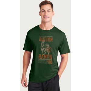 Yellowstone Men's Dutton Ranch 1886 Horse Poster T-Shirt in Bottle Green Size: Large Bottle Green L Yellowstone Men's Dutton Ranch 1886 Horse Poster T-Shirt in Bottle Green Size: Large Bottle Green L