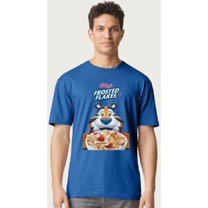 Kelloggs Men's Frosties Frosted Flakes Cereal Tony the Tiger Bowl T-Shirt in Royal Size: 2XL Royal 2XL Kelloggs Men's Frosties Frosted Flakes Cereal Tony the Tiger Bowl T-Shirt in Royal Size: 2XL Royal 2XL