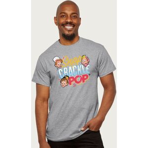 Kelloggs Men's Snap Crackle Pop Retro Rice Krispies T-Shirt in Mid Grey Size: XL Mid Grey XL Kelloggs Men's Snap Crackle Pop Retro Rice Krispies T-Shirt in Mid Grey Size: XL Mid Grey XL
