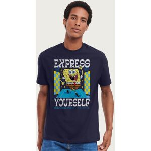 SpongeBob SquarePants Men's Express Yourself T-Shirt in Navy Size: Medium Navy M SpongeBob SquarePants Men's Express Yourself T-Shirt in Navy Size: Medium Navy M