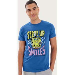 SpongeBob SquarePants Men's Serve Up Smiles T-Shirt in Royal Size: Small Royal S SpongeBob SquarePants Men's Serve Up Smiles T-Shirt in Royal Size: Small Royal S
