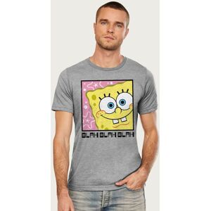 SpongeBob SquarePants Men's Blah Blah Blah T-Shirt in Mid Grey Size: Small Mid Grey S SpongeBob SquarePants Men's Blah Blah Blah T-Shirt in Mid Grey Size: Small Mid Grey S