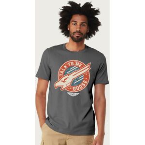 TOP GUN Men's Talk To Me Goose Eagle Head Maverick T-Shirt in Charcoal Size: 2XL Charcoal 2XL TOP GUN Men's Talk To Me Goose Eagle Head Maverick T-Shirt in Charcoal Size: 2XL Charcoal 2XL