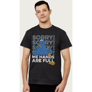 Sesame Street Men's Me Hands Are Full Cookie Monster T-Shirt in Black Size: XL Black XL Sesame Street Men's Me Hands Are Full Cookie Monster T-Shirt in Black Size: XL Black XL