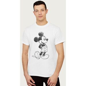 Disney Men's Mickey Mouse Sketch Drawing T-Shirt in White Size: 2XL White 2XL Disney Men's Mickey Mouse Sketch Drawing T-Shirt in White Size: 2XL White 2XL
