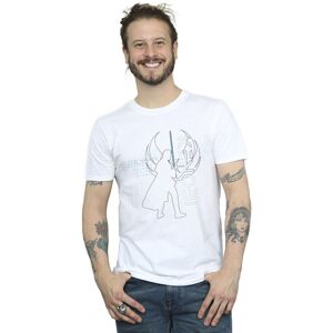 Star Wars Men's Obi-Wan Kenobi Jedi Master Balance T-Shirt in White Size: Large White L Star Wars Men's Obi-Wan Kenobi Jedi Master Balance T-Shirt in White Size: Large White L
