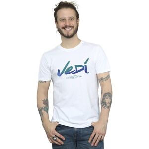 Star Wars Men's Obi-Wan Kenobi Jedi Painted Font T-Shirt in White Size: Small White S Star Wars Men's Obi-Wan Kenobi Jedi Painted Font T-Shirt in White Size: Small White S