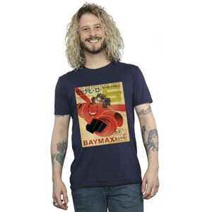 Disney Men's Big Hero 6 Baymax Flying Baymax Newspaper T-Shirt in Navy Size: XL Navy XL Disney Men's Big Hero 6 Baymax Flying Baymax Newspaper T-Shirt in Navy Size: XL Navy XL