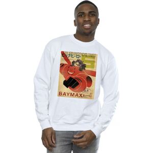 Disney Men's Big Hero 6 Baymax Flying Baymax Newspaper Sweatshirt in White Size: 5XL White 5XL Disney Men's Big Hero 6 Baymax Flying Baymax Newspaper Sweatshirt in White Size: 5XL White 5XL