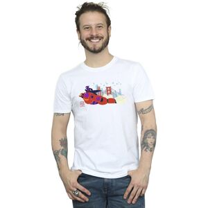 Disney Men's Big Hero 6 Baymax Hiro Bridge T-Shirt in White Size: 5XL White 5XL Disney Men's Big Hero 6 Baymax Hiro Bridge T-Shirt in White Size: 5XL White 5XL