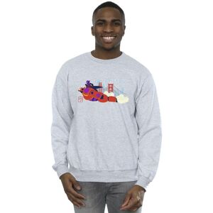 Disney Men's Big Hero 6 Baymax Hiro Bridge Sweatshirt in Grey Size: XL Grey XL Disney Men's Big Hero 6 Baymax Hiro Bridge Sweatshirt in Grey Size: XL Grey XL